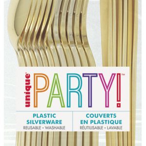 ASSORTED FOIL CUTLERIES-GOLD