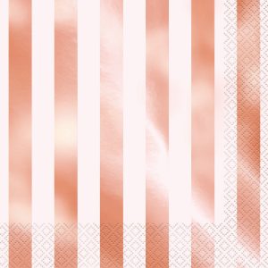ROSE GOLD FOIL STAMPED LUNCH NAPKINS
