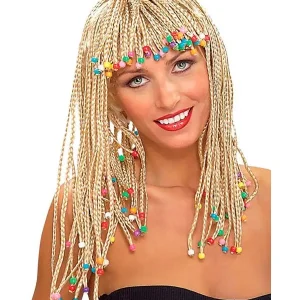 Cornrow Blonde Beaded Wig