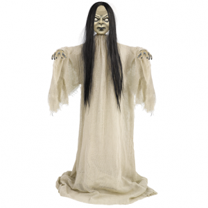 STANDING CREEPY GIRL PROP DECORATION FABRIC & PLASTIC
