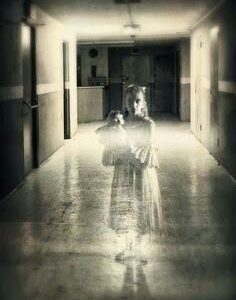 Ghostly Girl in Corridor