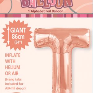 Letter T Megaloon-Rose Gold