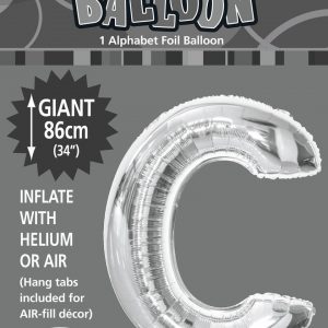 Letter C Megaloon-Silver