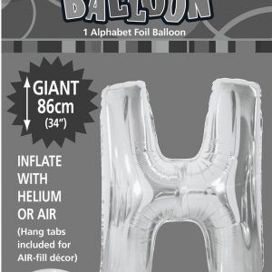 Letter H Megaloon-Silver
