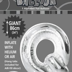 Letter Q Megaloon-Silver