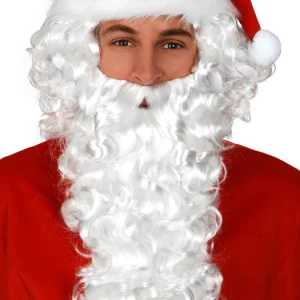 White Curly Wig and Beard