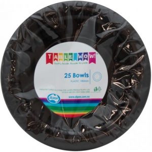 Snack Bowls Black 20pk 180mm