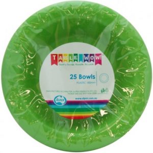 Snack Bowls Lime Green 20pk 180mm