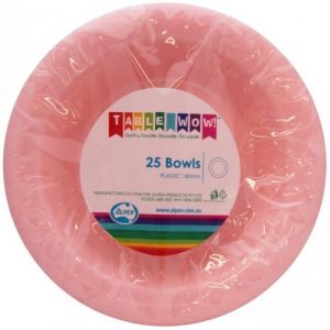 Snack Bowls Light Pink 20pk 180mm