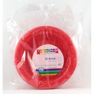 Snack Bowls Red 20pk 180mm