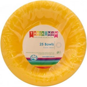 Snack Bowls Yellow 20pk 180mm