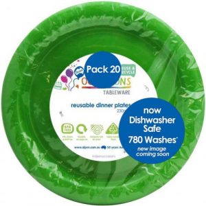 Dinner Plate Lime Green 20pk 230mm