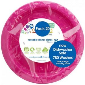 Dinner Plate Magenta 20pk 230mm
