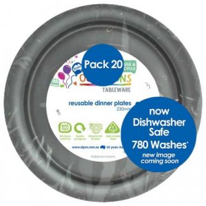 Dinner Plate Silver 20pk 230mm