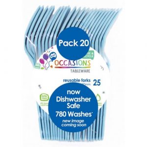 Light Blue Heavy Duty Forks 20pk 190mm