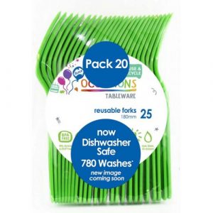Lime Green Heavy Duty Forks 20pk 190mm