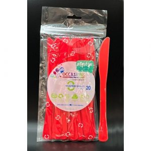 Red Heavy Duty Knives 20pk 190mm