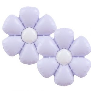 Air-Filled Daisy Flower Foil Balloon 33cm (Lilac)