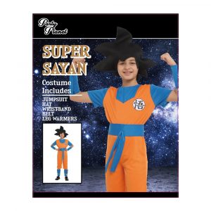 SUPER SAYAN-INCLUDING JUMPSUIT, HAT, WRISTBAND, BELT, LEG WARMERS